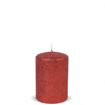 En red glamur candle cylinder small