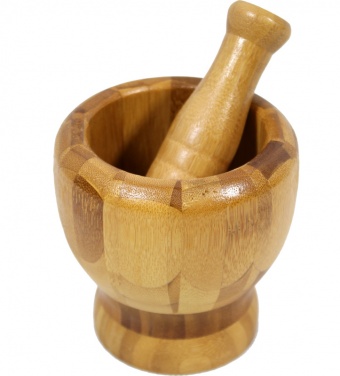 Wooden mortar with pl