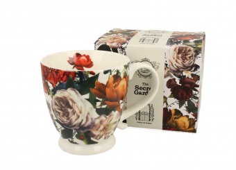 Pl mug on footer white roses